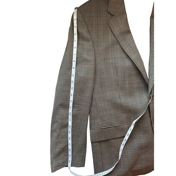 Lauren Ralph Lauren Men's Brown Houndstooth Wool Sport Coat Blazer - Picture 15 of 15